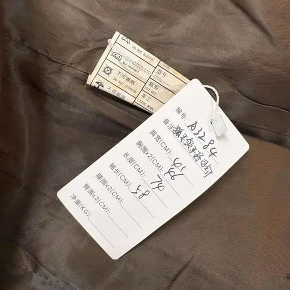 Vintage Y2K Cognac Leather & Fox Fur Statement Coat - Picture 4 of 4